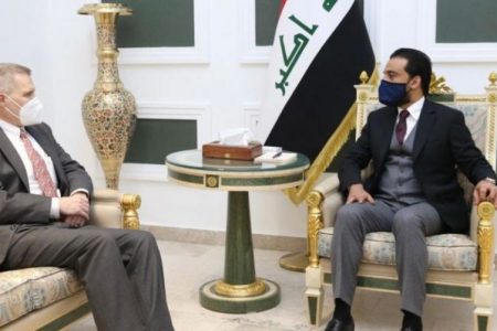 الحلبوسي والسفير الامريكي يؤكدان ضرورة أشراف الأمم المتحدة على الانتخابات المبكرة
