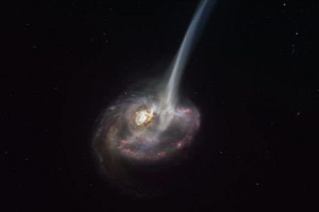A distant galaxy dies as astronomers watch