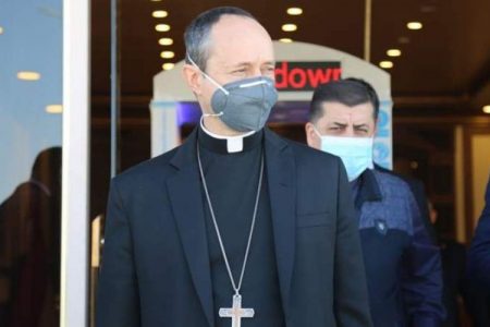 The Vatican delegation arrives at Najaf International Airport