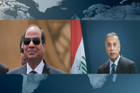الكاظمي للسيسي: نتطلع لتعاون ثنائي يعزز امن المنطقة واستقرارها